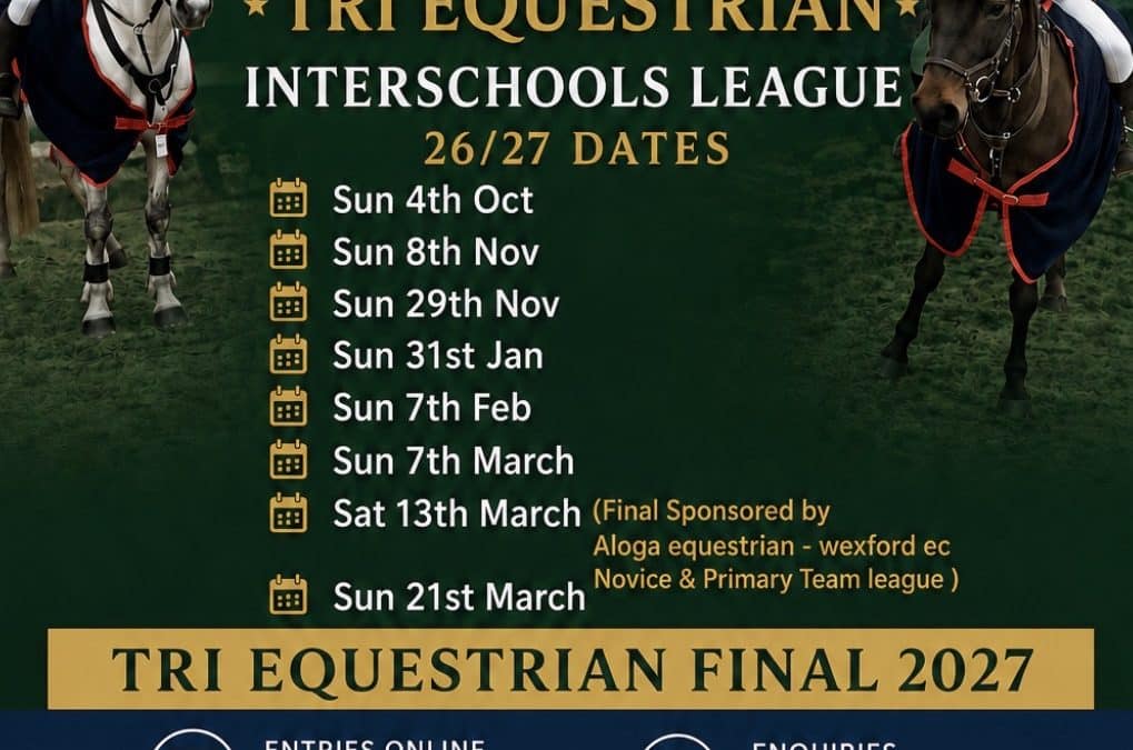 TRI EQUESTRIAN NATIONAL INTERSCHOOLS FINAL  SUN 21TH MARCH  2027