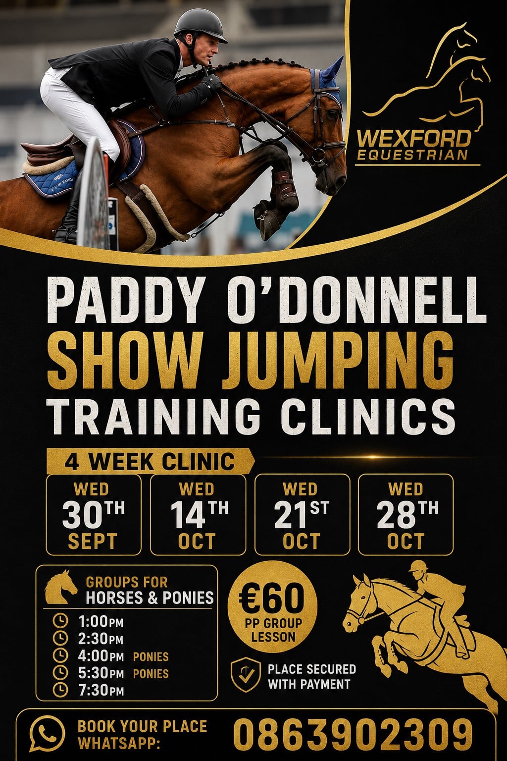 PADDY O DONNELL – SJ CLINICS – BAR1/2/3 TRAINING WEEK 1 WED 30TH SEPT